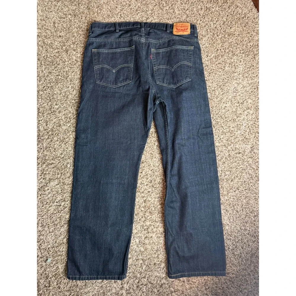 Levis 559 Relaxed Straight Leg Jeans Mens 40x30 Dark Wash Indigo Blue Denim